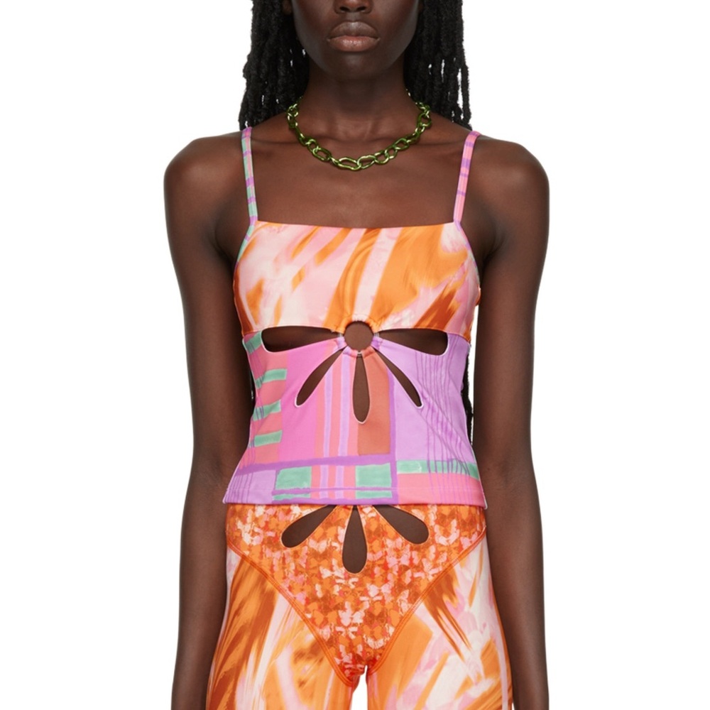 Collina Strada Fuchsia Plaid Tank Top